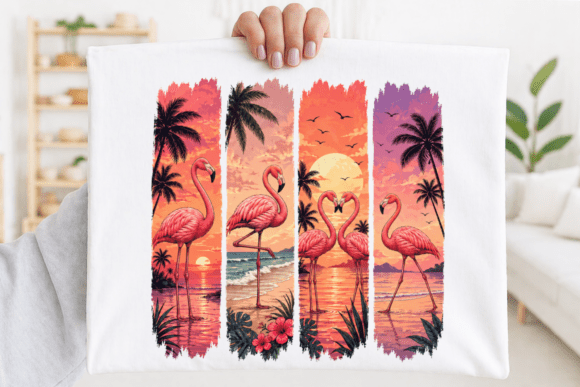 Download Tropical Flamingo Sunset Beach PNG - Premium Resources