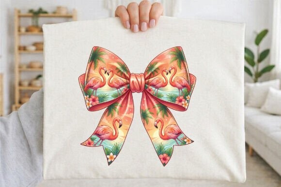Download Tropical Flamingo Summer Bow PNG - Premium Bundle