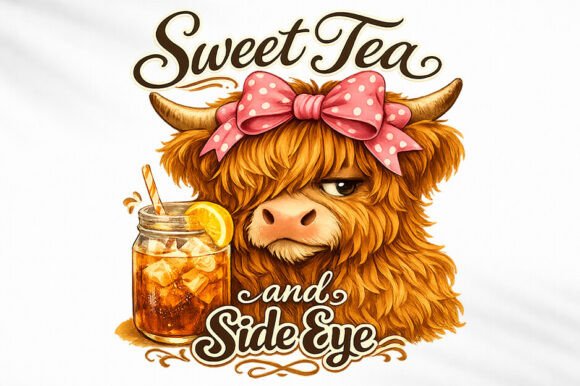 Download Sweet Tea Side Eye Highland Cow PNG - Cow png Collection