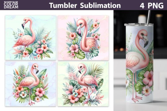 Download Tropical Flamingo Tumbler Wrap - Tropical flamingo Collection
