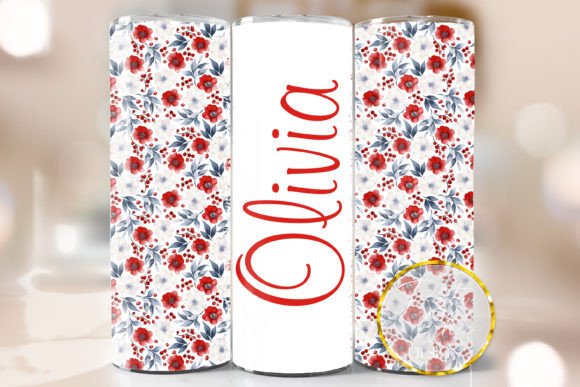 Download Custom Name Tumbler Wrap Floral Design - Custom name tumbler Collection